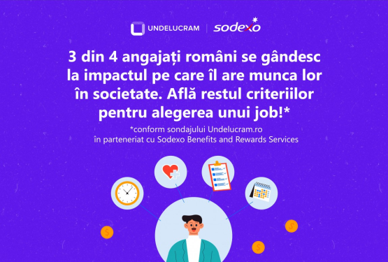 Principalele motive pentru care angajații aleg sau păstrează un job - Studiu Undelucram.ro și Sodexo Benefit and Rewards Services