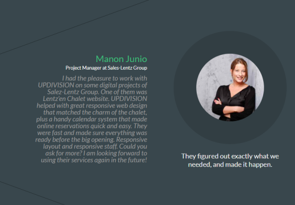 Testimonial Client - Manon