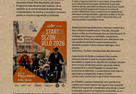STRABAG susține educația în domeniul mobilității urbane în Sibiu prin programul BikeSchool