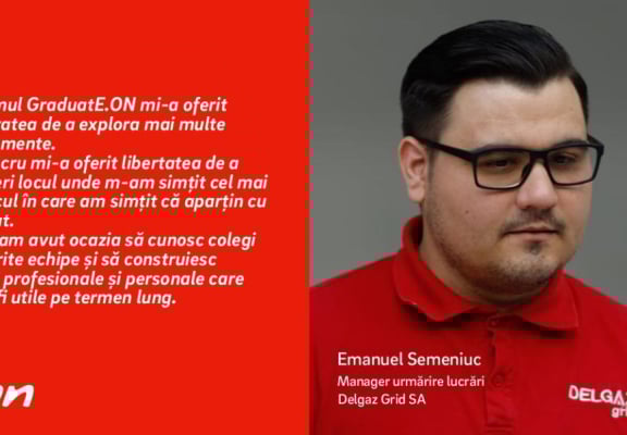 Semeniuc Emanuel – Un exemplu de succes al programului GraduatE.ON