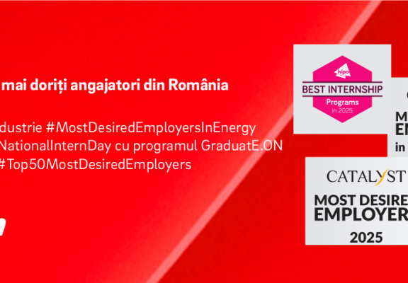 E.ON România – Locul 2 în energie și în top 30 cei mai doriți angajatori din țară