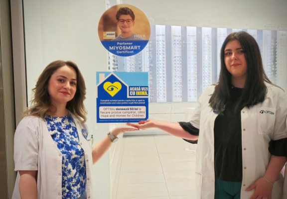 Parteneriat OPTIblu - Hope and Homes For Children Romania