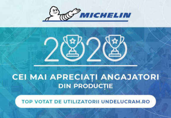Michelin ocupa locul 2 in categoria producție a sondajului Undelucram despre angajatori in 2020