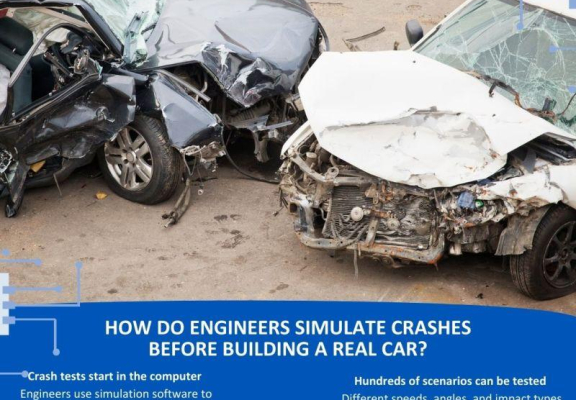 How do engineers simulate crashes before building a real car?