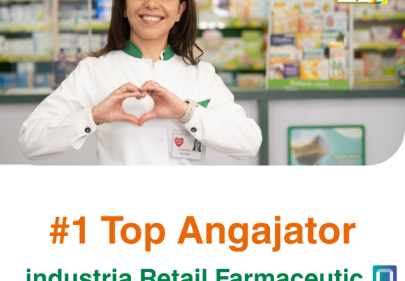🏆 Locul #1 în Top Angajatori – industria Retail Farmaceutic
