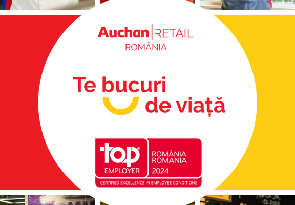 Auchan România își reconfirmă titlul de „Angajator de top” și în 2024.