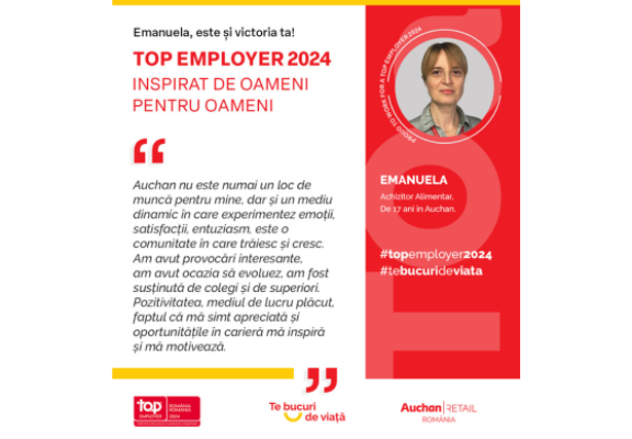 Top Employer 2024: Emanuela , este și victoria ta!