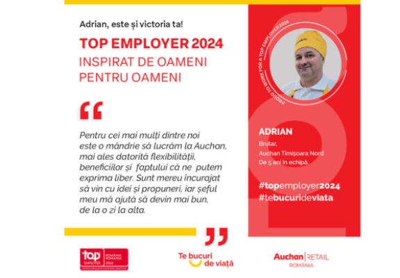 Top Employer 2024: Adrian, este și victoria ta!