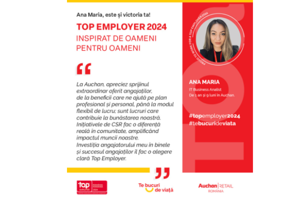 Top Employer 2024: Ana Maria, este și victoria ta!