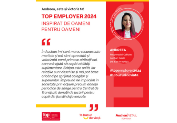 Top Employer 2024: Andreea, este și victoria ta!