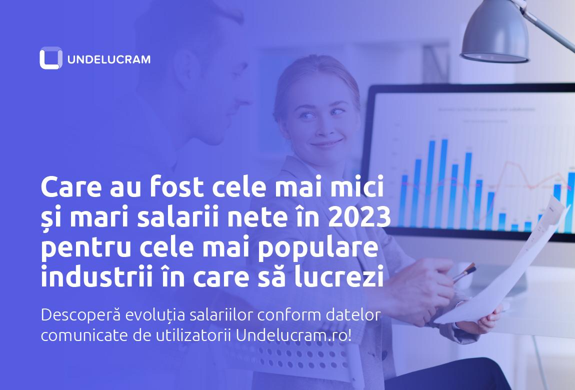 Care au fost cele mai mici și mari salarii nete în 2023 pentru cele mai populare industrii în care să lucrezi