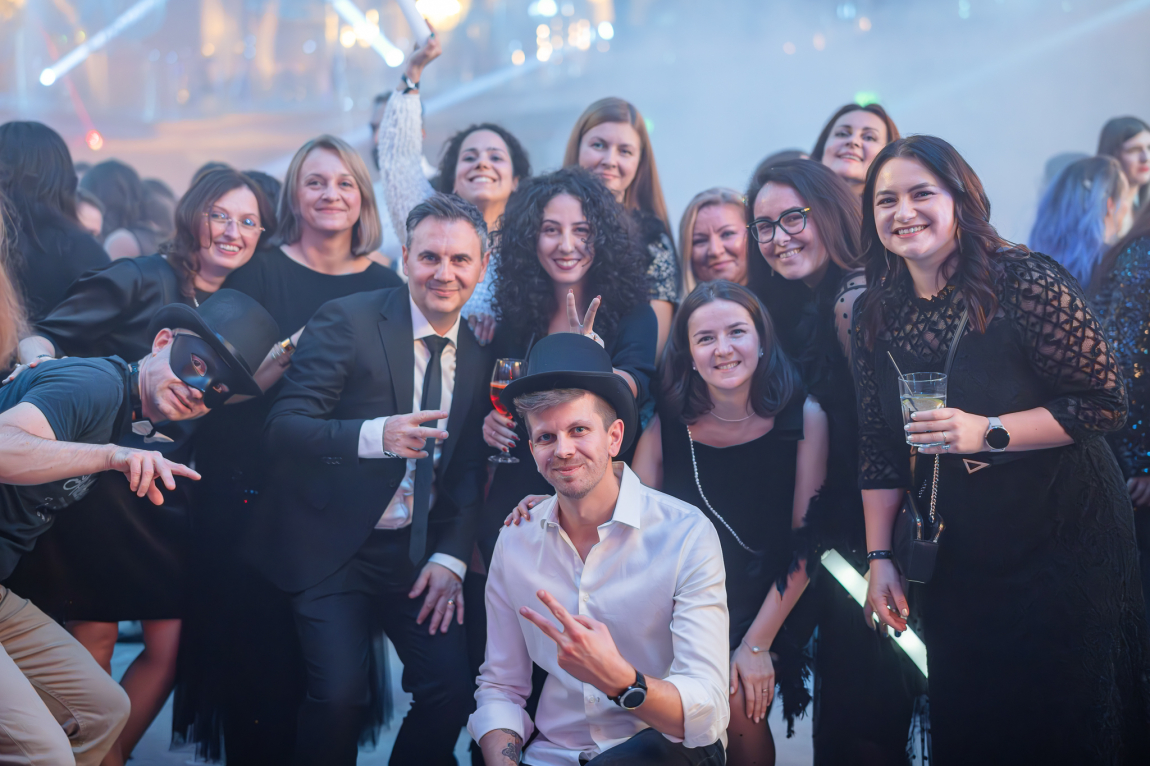 Black & White End-of-Year Party 2024 Yardi Romania