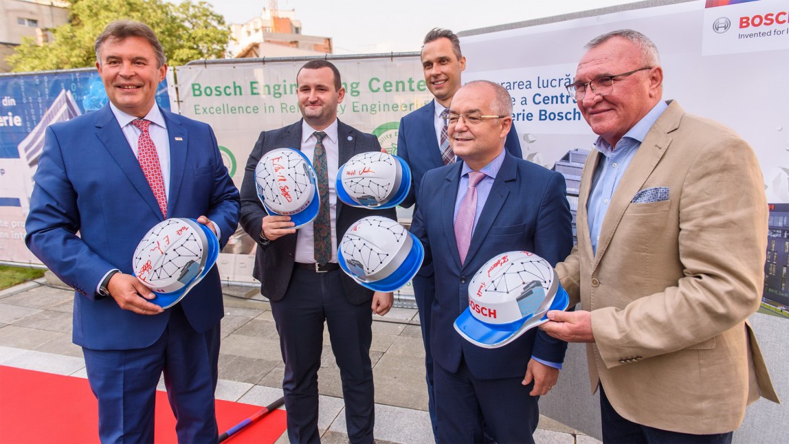 Engineering Center Cluj - ground stone second building Bosch Romania