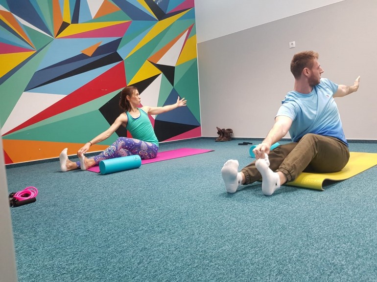 We like stretching classes Kambi